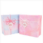 Custom Printing Square Foldable Luxury Paper Gift Box With Ribbon