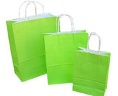 Recyclable Kraft Bags With Handles , Kraft Shopping Bags 34X26X12 Cm